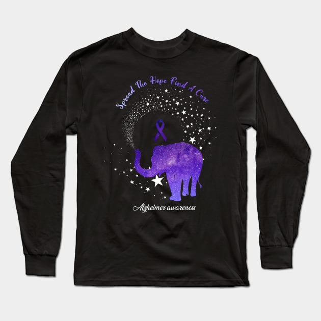 Alzheimer Awareness Spread The Hope Find A Cure Gift Long Sleeve T-Shirt by thuylinh8